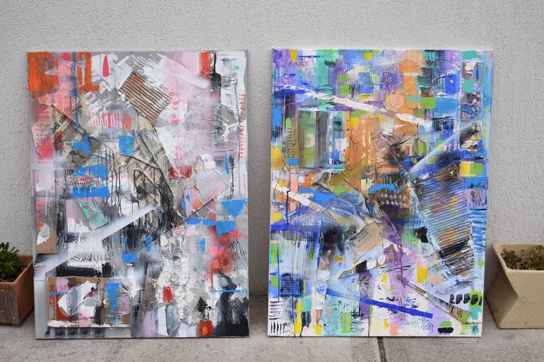 Original Abstract Politics Mixed Media by Lorand Sipos