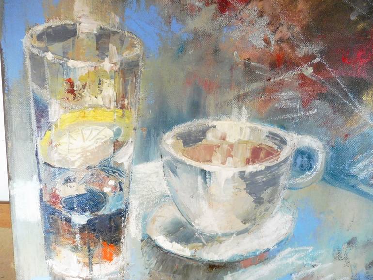 Original Impressionism Food & Drink Painting by Lorand Sipos