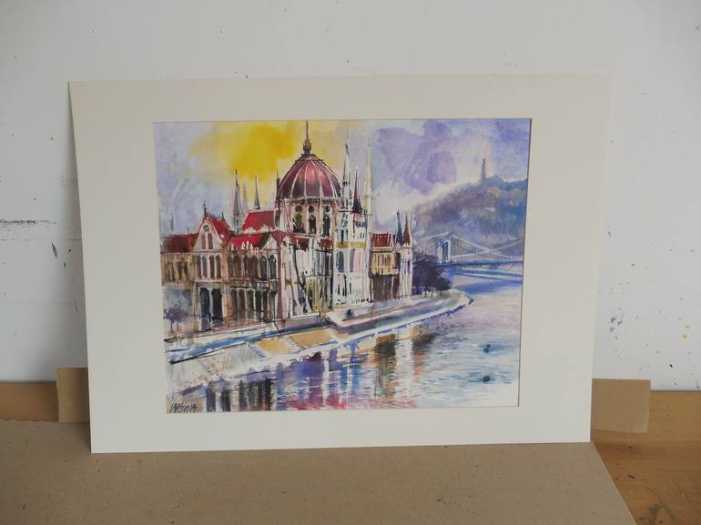 Original Fine Art Cities Painting by Lorand Sipos