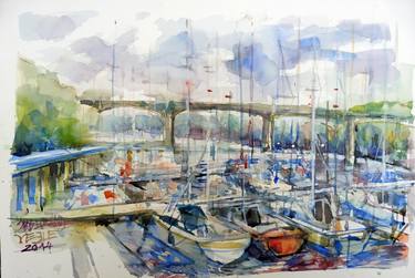 Print of Fine Art Sailboat Paintings by Lorand Sipos