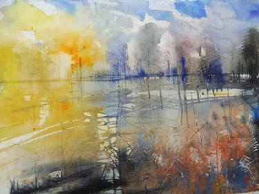 Print of Modern Water Paintings by Lorand Sipos