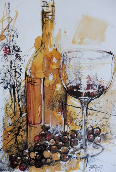 Print of Fine Art Food & Drink Paintings by Lorand Sipos