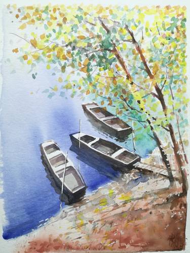 Print of Realism Boat Paintings by Lorand Sipos