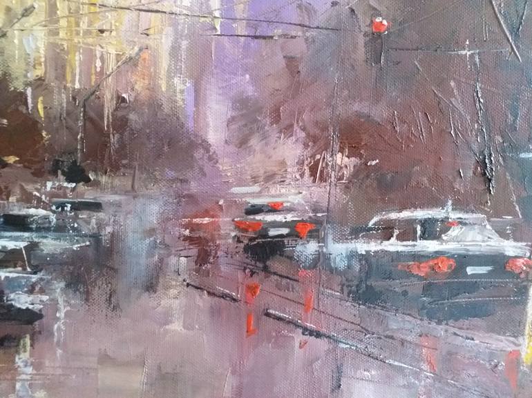 Original Impressionism Cities Painting by Lorand Sipos