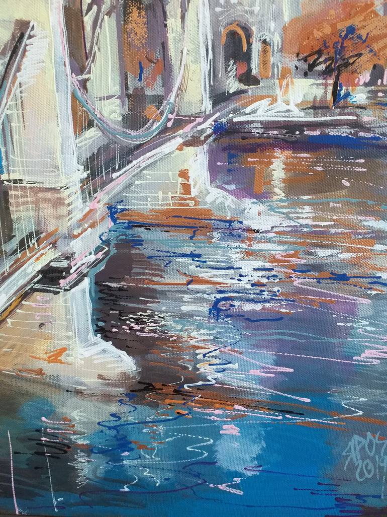 Original Impressionism Cities Painting by Lorand Sipos