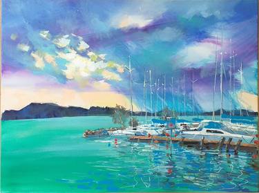 Print of Impressionism Boat Paintings by Lorand Sipos