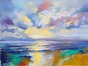 Print of Impressionism Seascape Paintings by Lorand Sipos