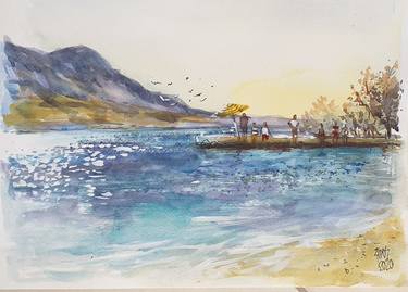Print of Beach Paintings by Lorand Sipos