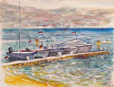 Print of Fine Art Boat Paintings by Lorand Sipos
