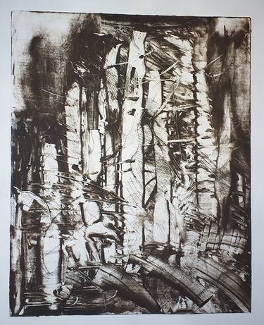 Print of Abstract Expressionism Abstract Printmaking by Lorand Sipos