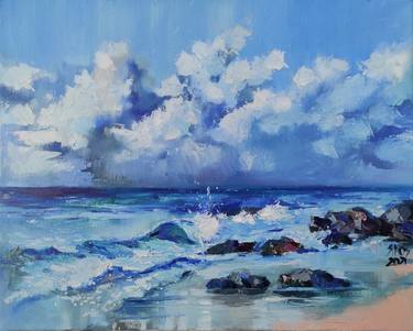 Print of Seascape Paintings by Lorand Sipos