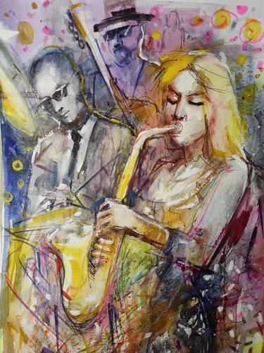 Print of Fine Art Music Paintings by Lorand Sipos