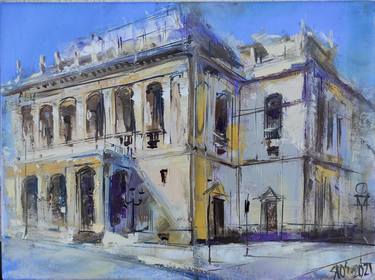 Original Impressionism Architecture Paintings by Lorand Sipos