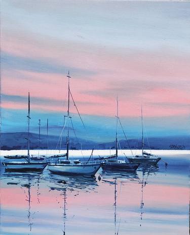 Print of Boat Paintings by Lorand Sipos