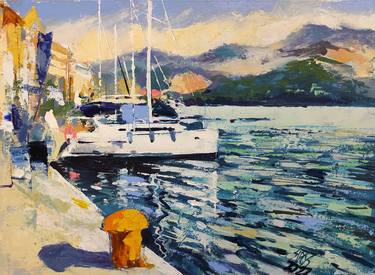 Original Boat Paintings by Lorand Sipos