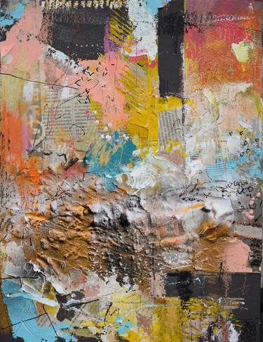 Original Abstract Mixed Media by Lorand Sipos