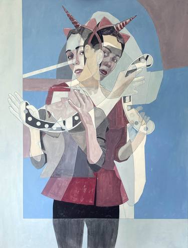 Original Cubism People Paintings by Nazlı ARMAN TATARER