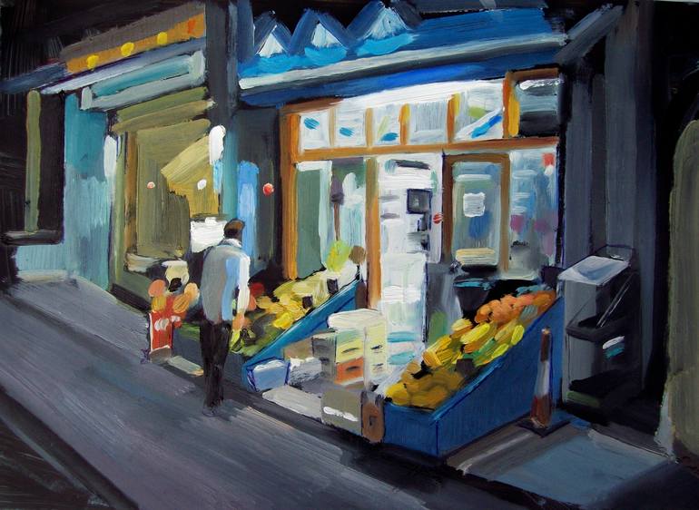 Night shop Painting by STAN BIGDA Saatchi Art