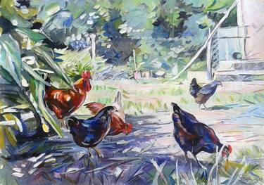 Original Impressionism Rural life Paintings by STAN BIGDA