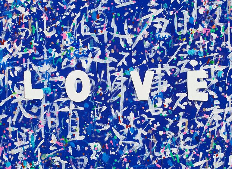Original Abstract Love Painting by Xiaoyang Galas
