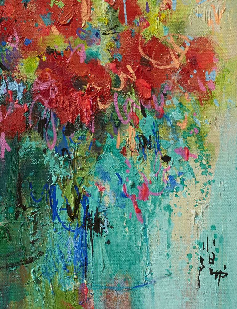 Original Impressionism Floral Painting by Xiaoyang Galas