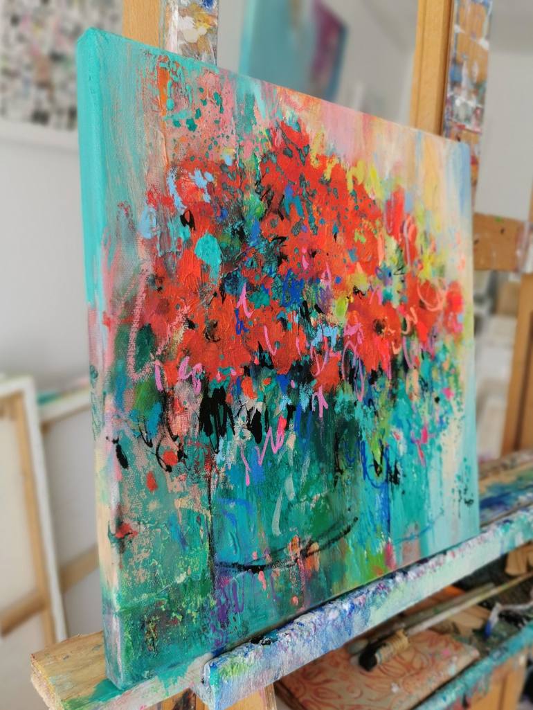 Original Impressionism Floral Painting by Xiaoyang Galas