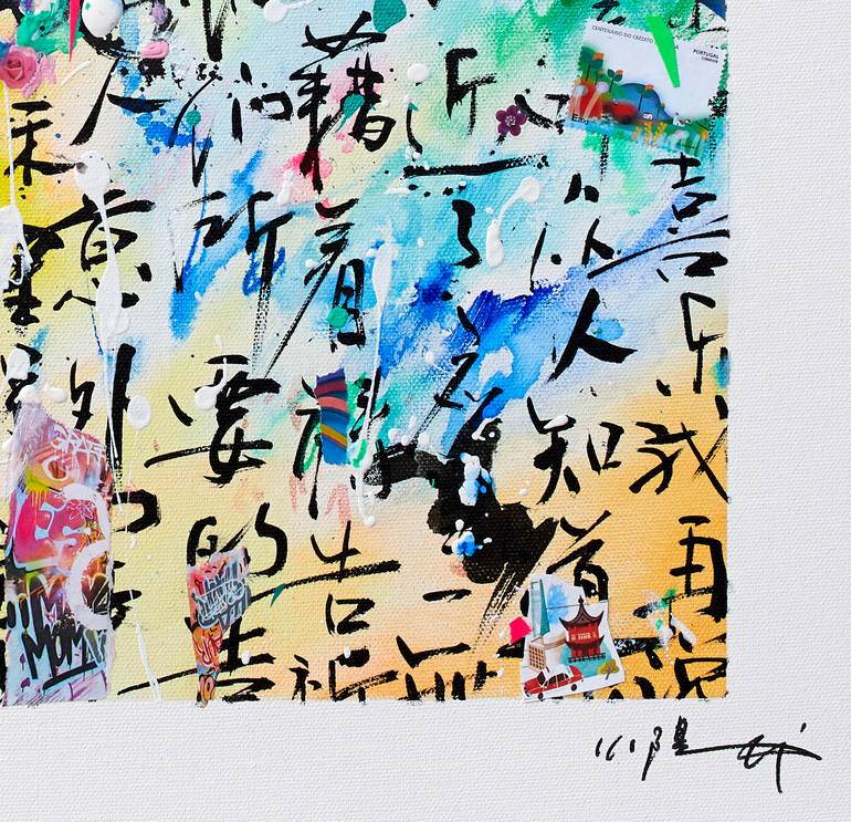 Original Abstract Travel Mixed Media by Xiaoyang Galas