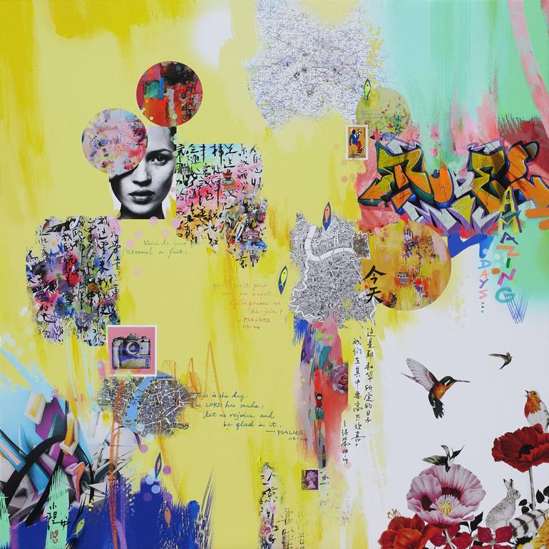 Original Abstract Expressionism Travel Paintings by Xiaoyang Galas