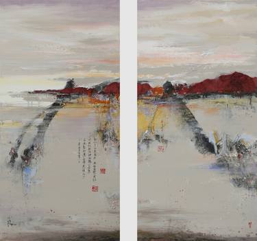 Print of Abstract Landscape Paintings by Xiaoyang Galas