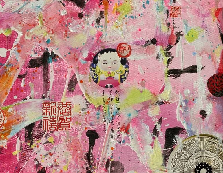 Original Pop Art Abstract Painting by Xiaoyang Galas
