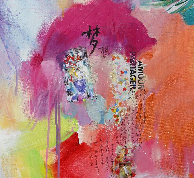 Original Abstract Expressionism Love Painting by Xiaoyang Galas