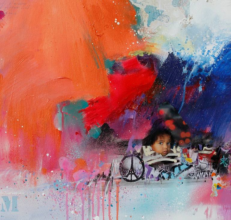 Original Abstract Expressionism Love Painting by Xiaoyang Galas
