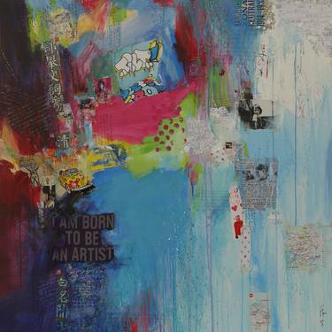 Print of Abstract Expressionism Abstract Collage by Xiaoyang Galas