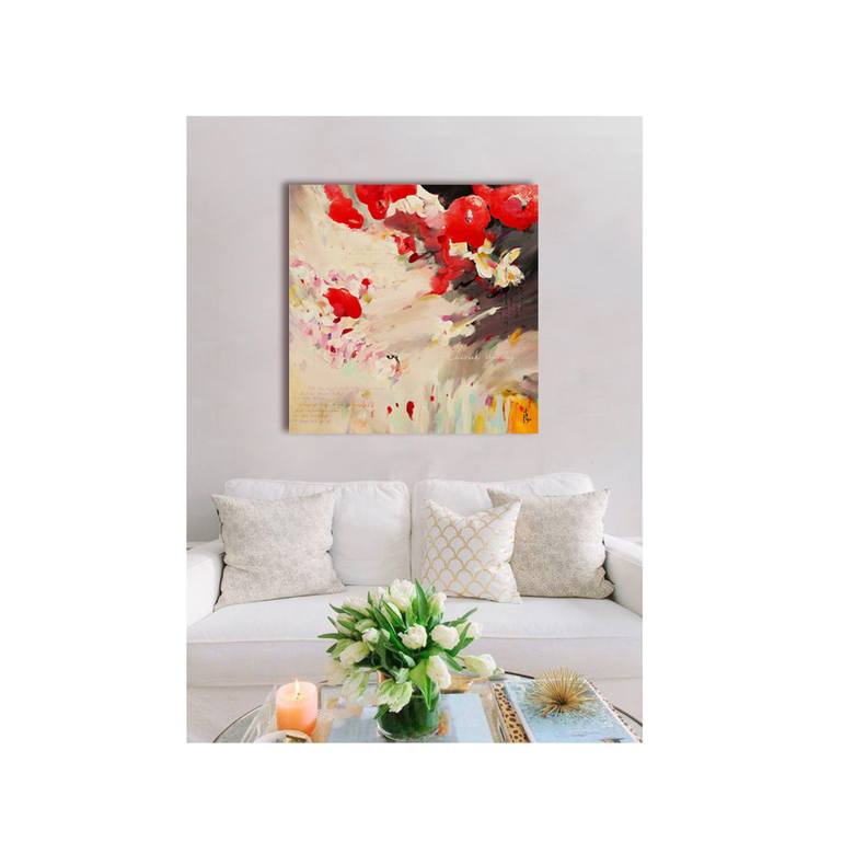 Original Fine Art Floral Painting by Xiaoyang Galas