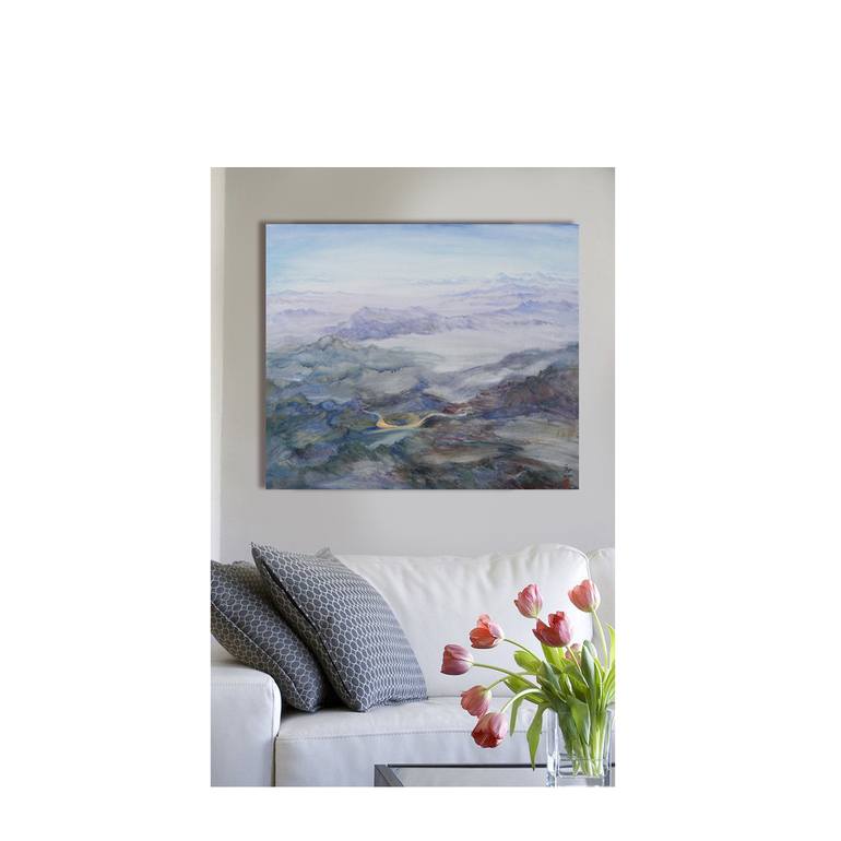 Original Abstract Landscape Painting by Xiaoyang Galas