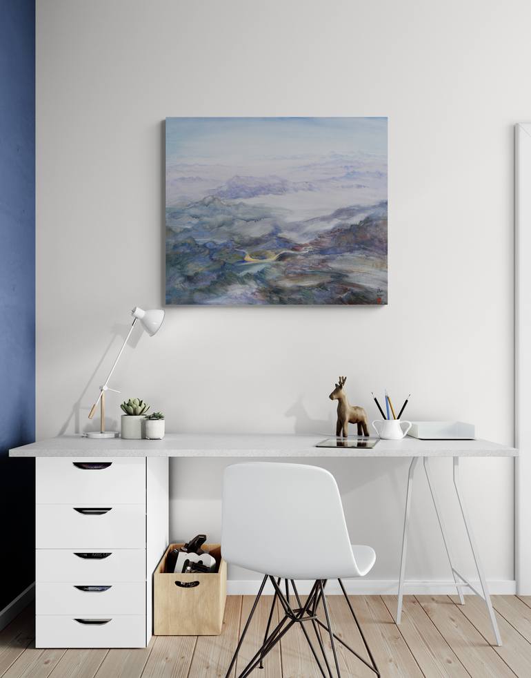 Original Abstract Landscape Painting by Xiaoyang Galas
