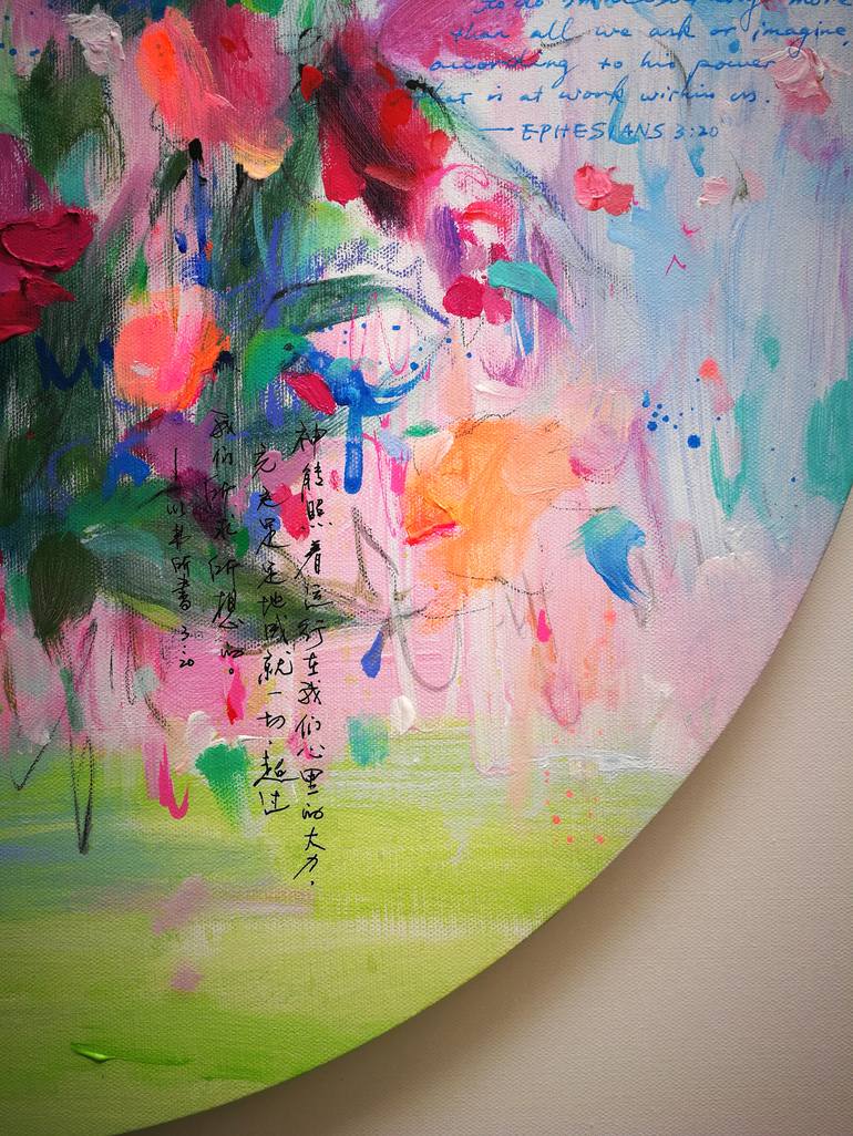 Original Abstract Expressionism Floral Painting by Xiaoyang Galas