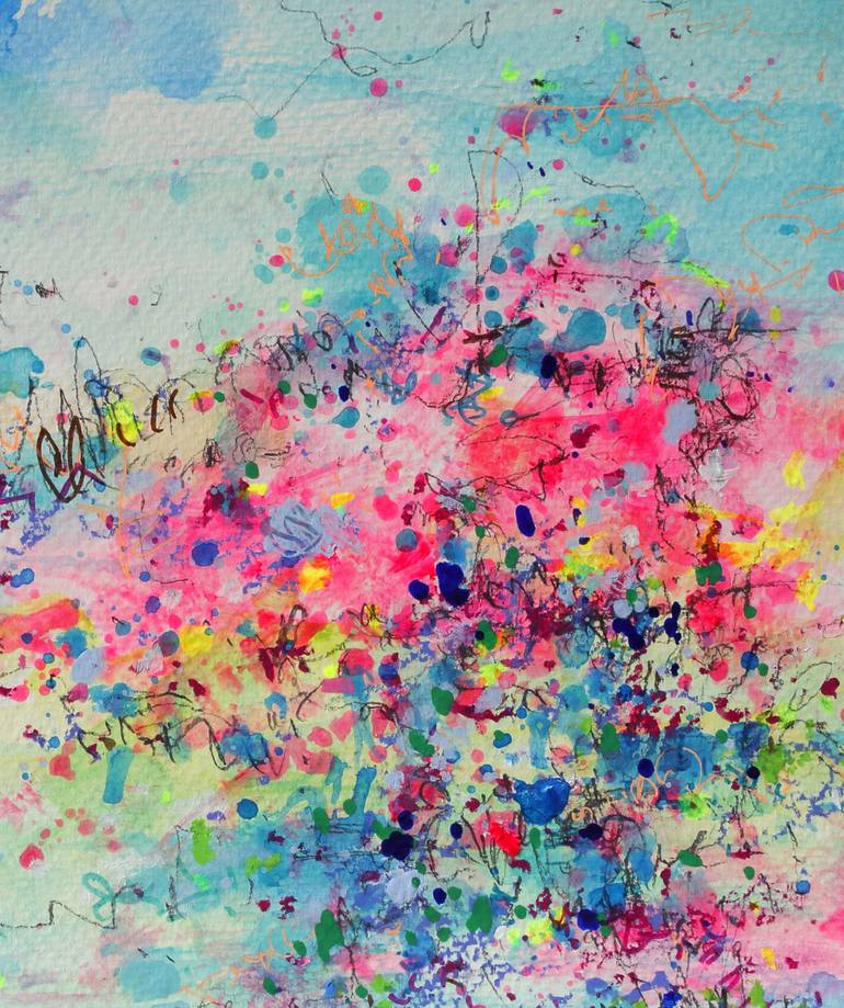 Original Abstract Floral Painting by Xiaoyang Galas