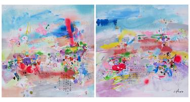 Original Abstract Expressionism Abstract Paintings by Xiaoyang Galas