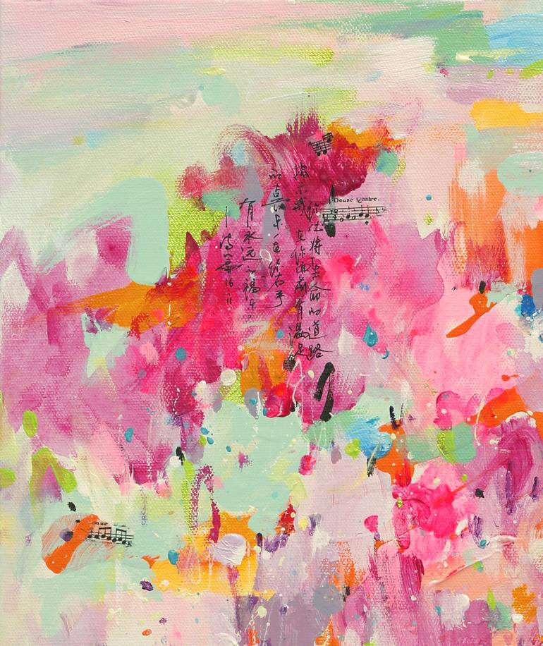 Original Abstract Expressionism Floral Printmaking by Xiaoyang Galas