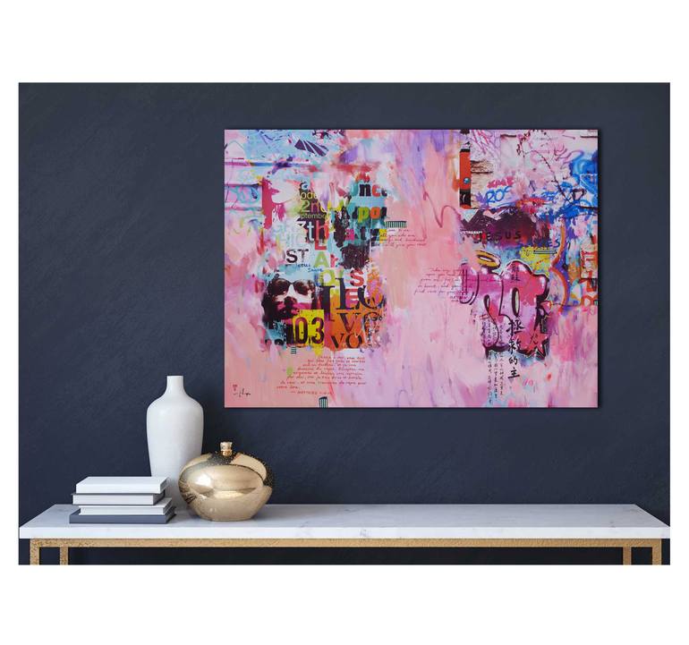 Original Abstract Love Painting by Xiaoyang Galas