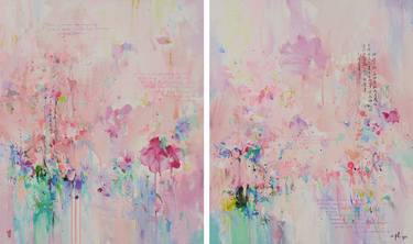 Original Abstract Floral Paintings by Xiaoyang Galas