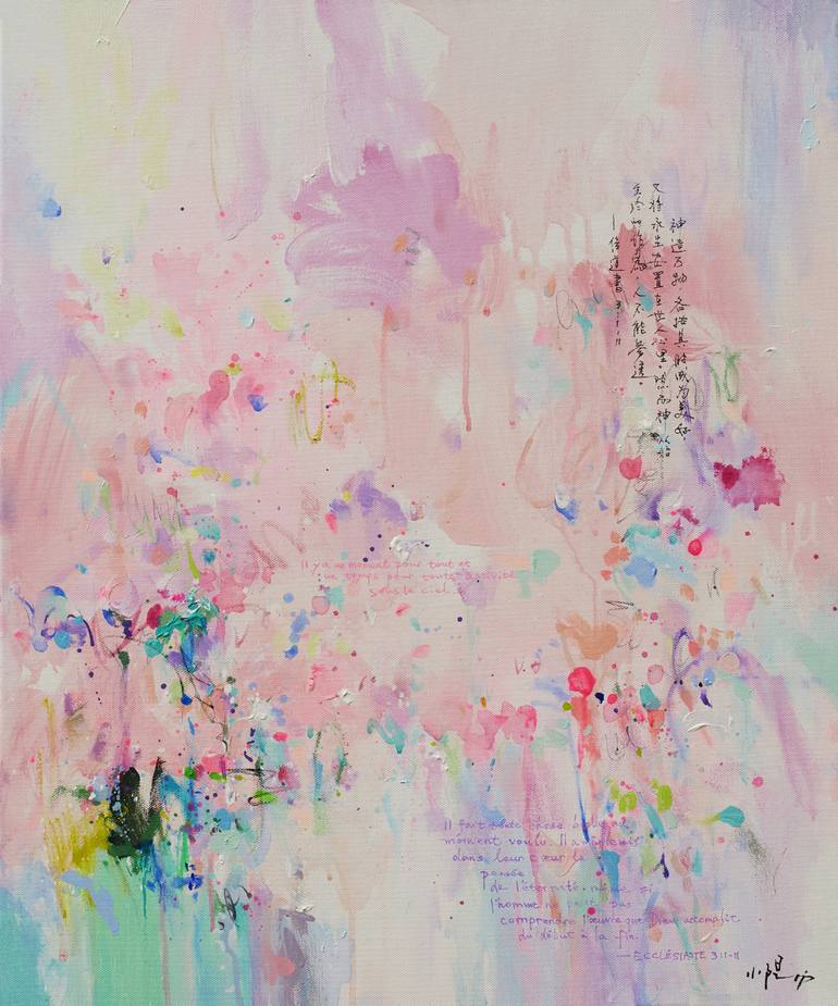 Original Abstract Floral Painting by Xiaoyang Galas