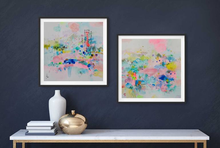 Original Abstract Landscape Painting by Xiaoyang Galas