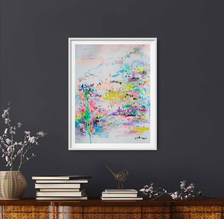 Original Abstract Floral Painting by Xiaoyang Galas