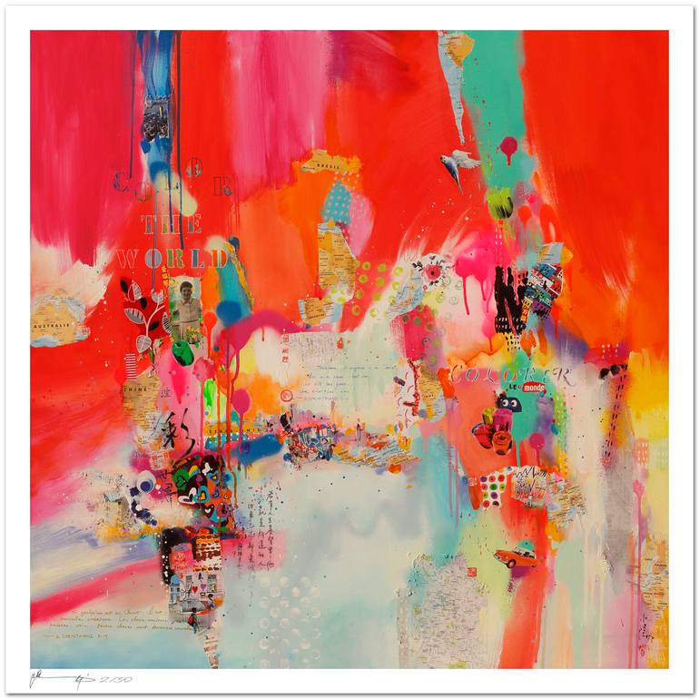 Original Abstract Expressionism Abstract Printmaking by Xiaoyang Galas