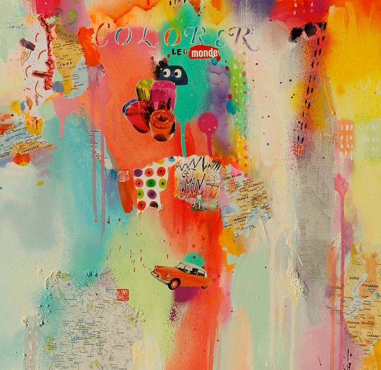 Original Abstract Expressionism Abstract Printmaking by Xiaoyang Galas