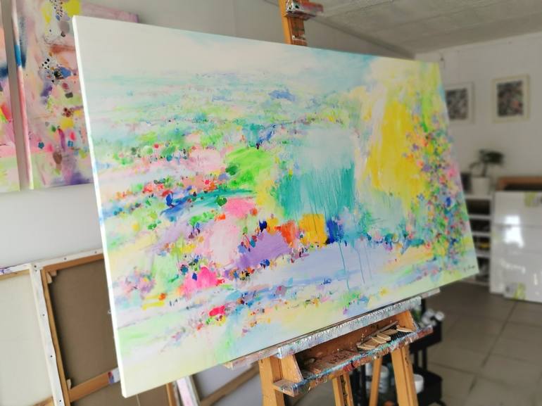 Original Abstract Landscape Painting by Xiaoyang Galas