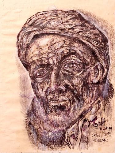 Original Portraiture Men Drawings by A LALMI