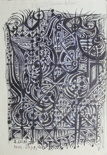 Original Expressionism Calligraphy Drawings by A LALMI